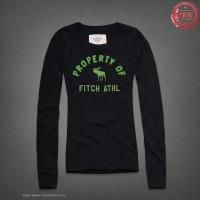 dames abercrombie fitch lang tees athl koningsblauw Haarlem Shop rq0yp926